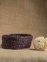 Handcrafted Sabai Grass Multi-Utility Basket - Dull Purple