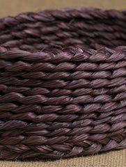 Handcrafted Sabai Grass Multi-Utility Basket - Dull Purple
