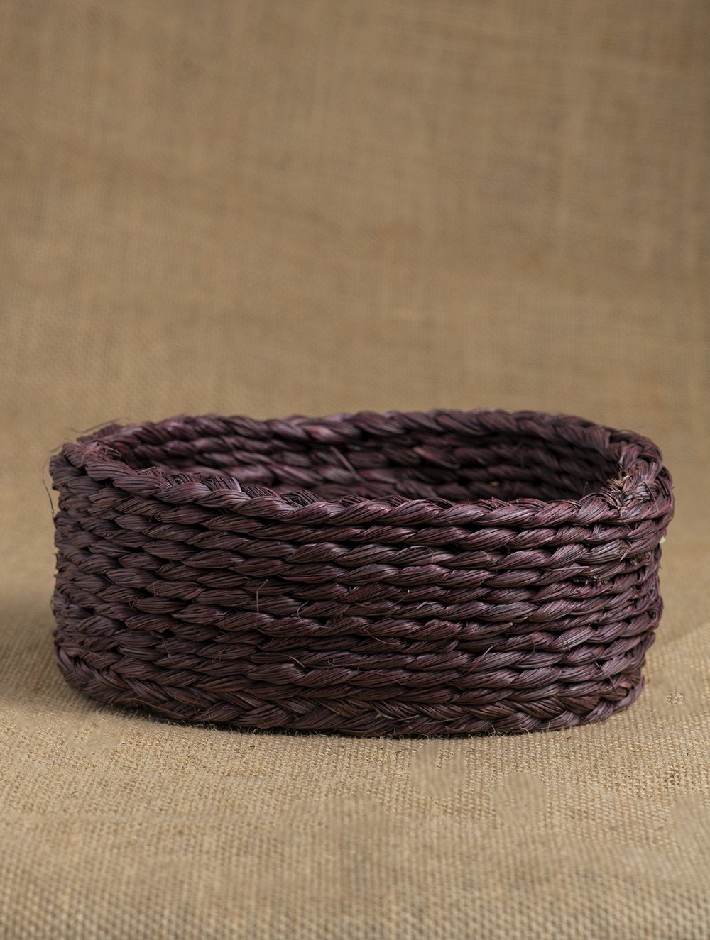 Handcrafted Sabai Grass Multi-Utility Basket - Dull Purple