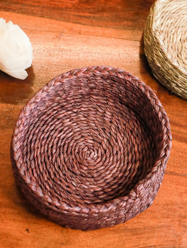 Handcrafted Sabai Grass Utility Baskets (Set of 2)