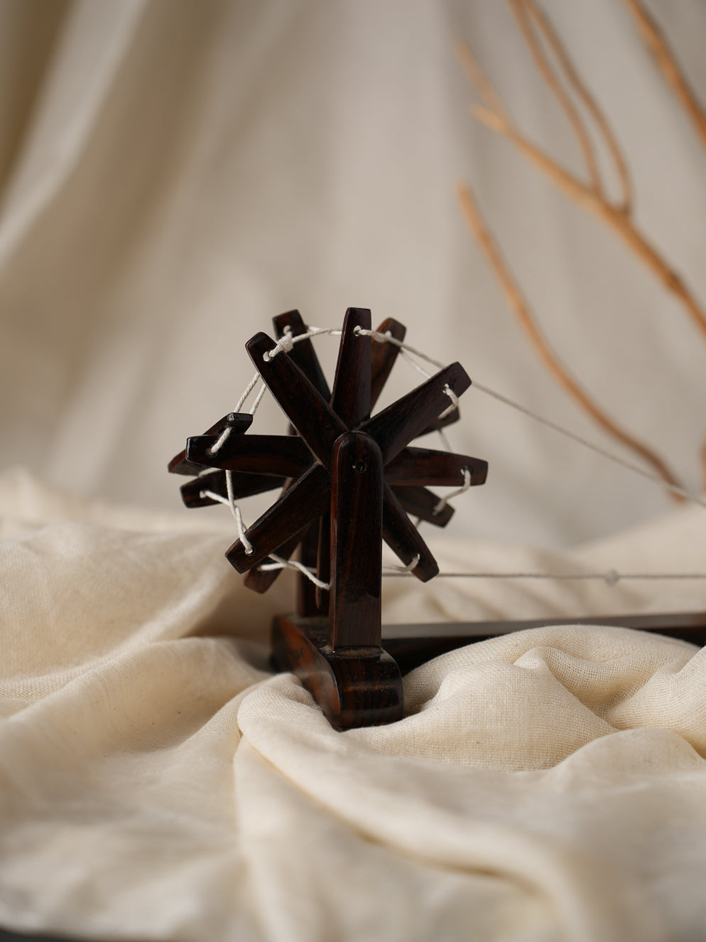 Load image into Gallery viewer, Handcrafted Wooden Curio - Charkha