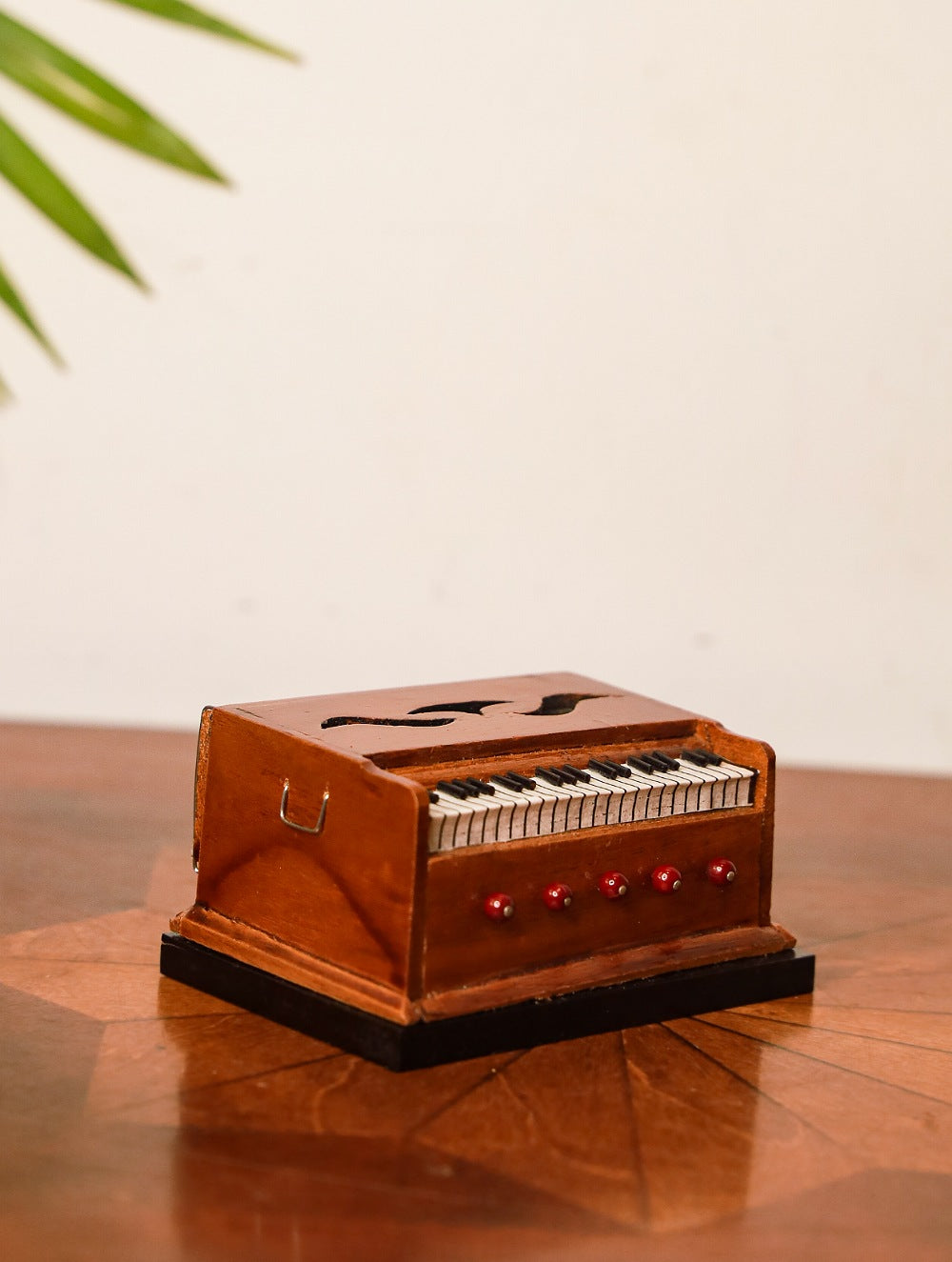 Handcrafted Wooden Miniature Musical Instrument - Harmonium