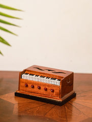 Handcrafted Wooden Miniature Musical Instrument - Harmonium
