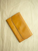 Handcrafted Leather Clutch / Wallet with Hand Stitch Detail - The India Craft House