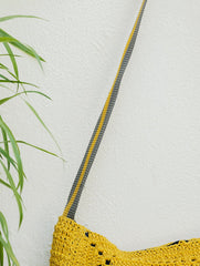 Handknotted Crochet Tote Bag - Yellow