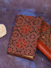 Handmade Ajrakh Large Travel Wallet & Notebook Diary (Set of 2)