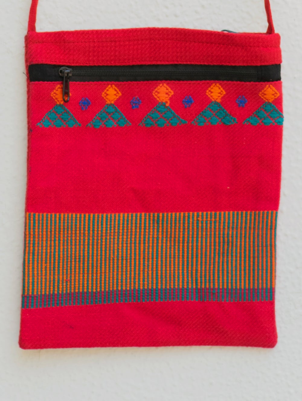 Handwoven Kashida Pattu Small Cross Body Sling Bag - Red & More