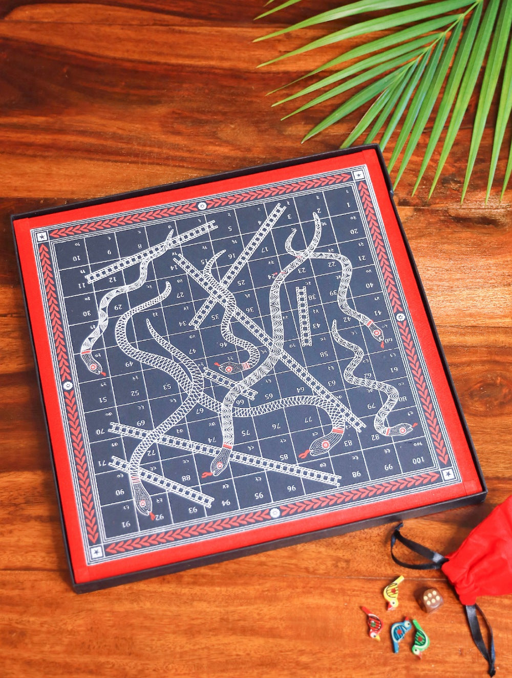Load image into Gallery viewer, Handcrafted Snakes &amp; Ladders Board Game