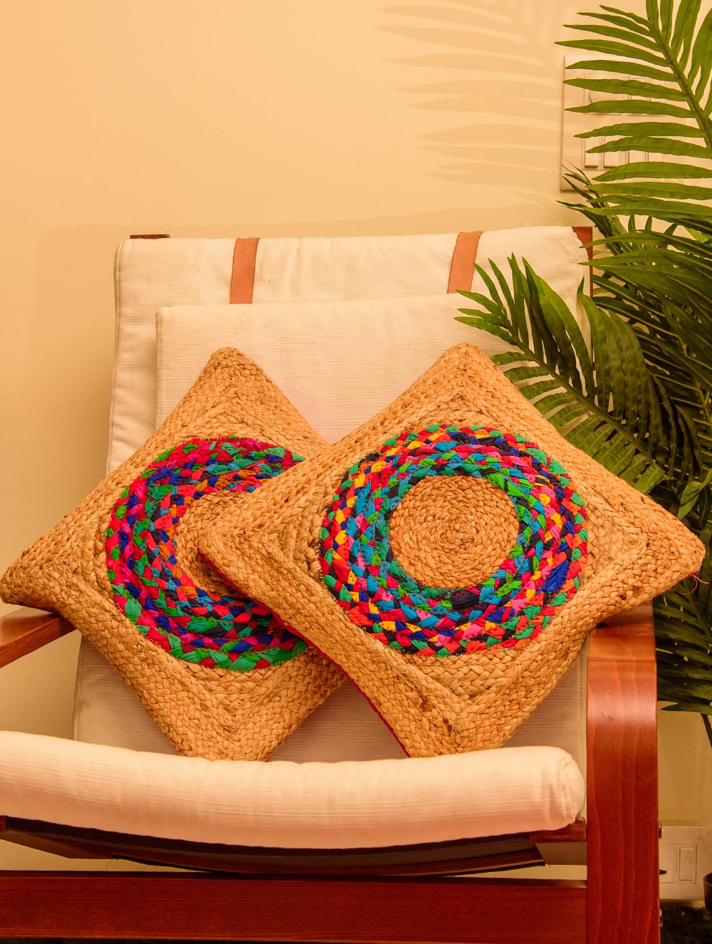 Jute Cushion Covers - Circle (Set of 2)