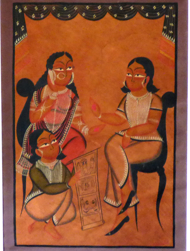 Kalighat Painting with Mount - The India Craft House 