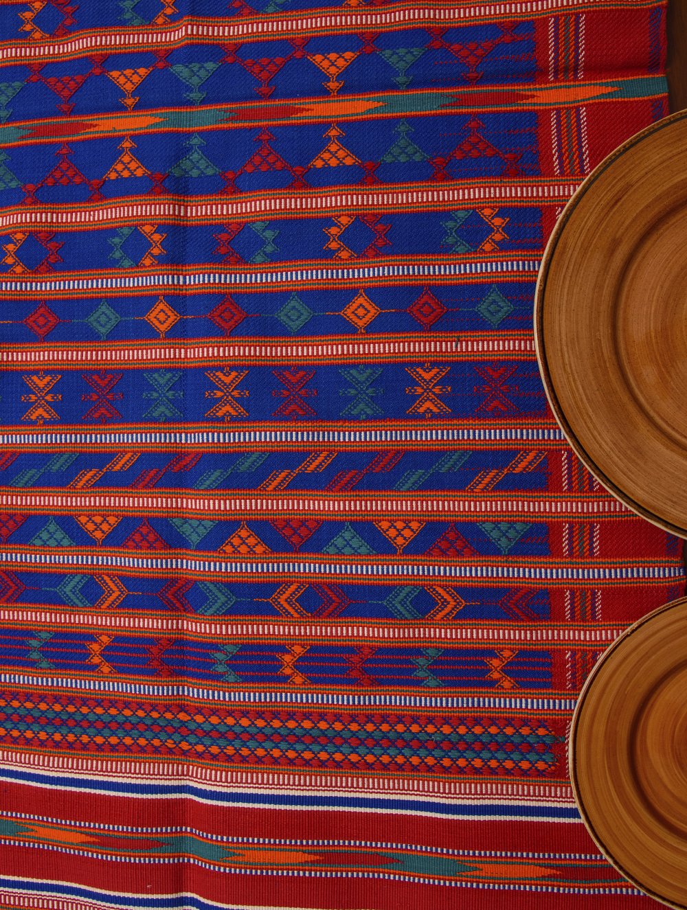 Kashida Pattu Woven Table Runner - Large