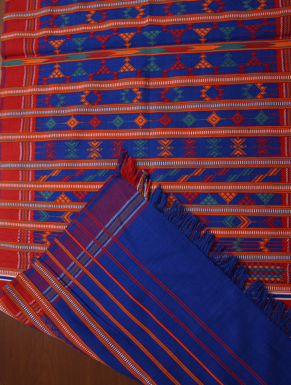 Kashida Pattu Woven Table Runner - Large