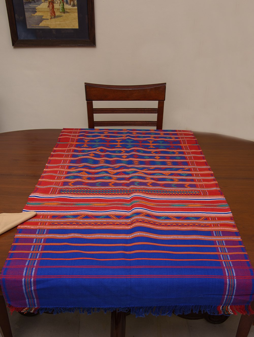 Kashida Pattu Woven Table Runner - Large
