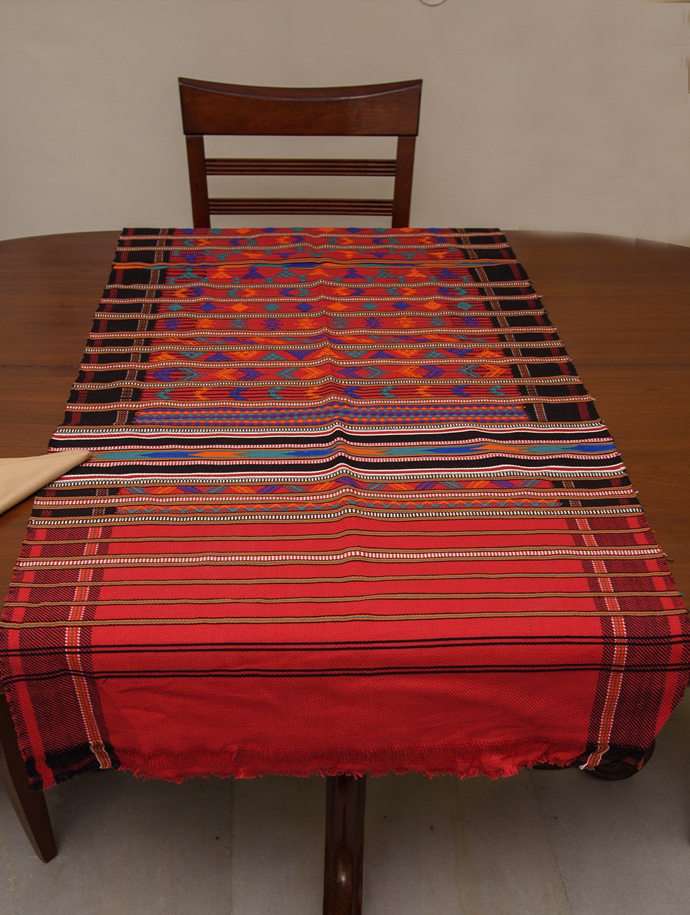 Kashida Pattu Woven Table Runner - Large