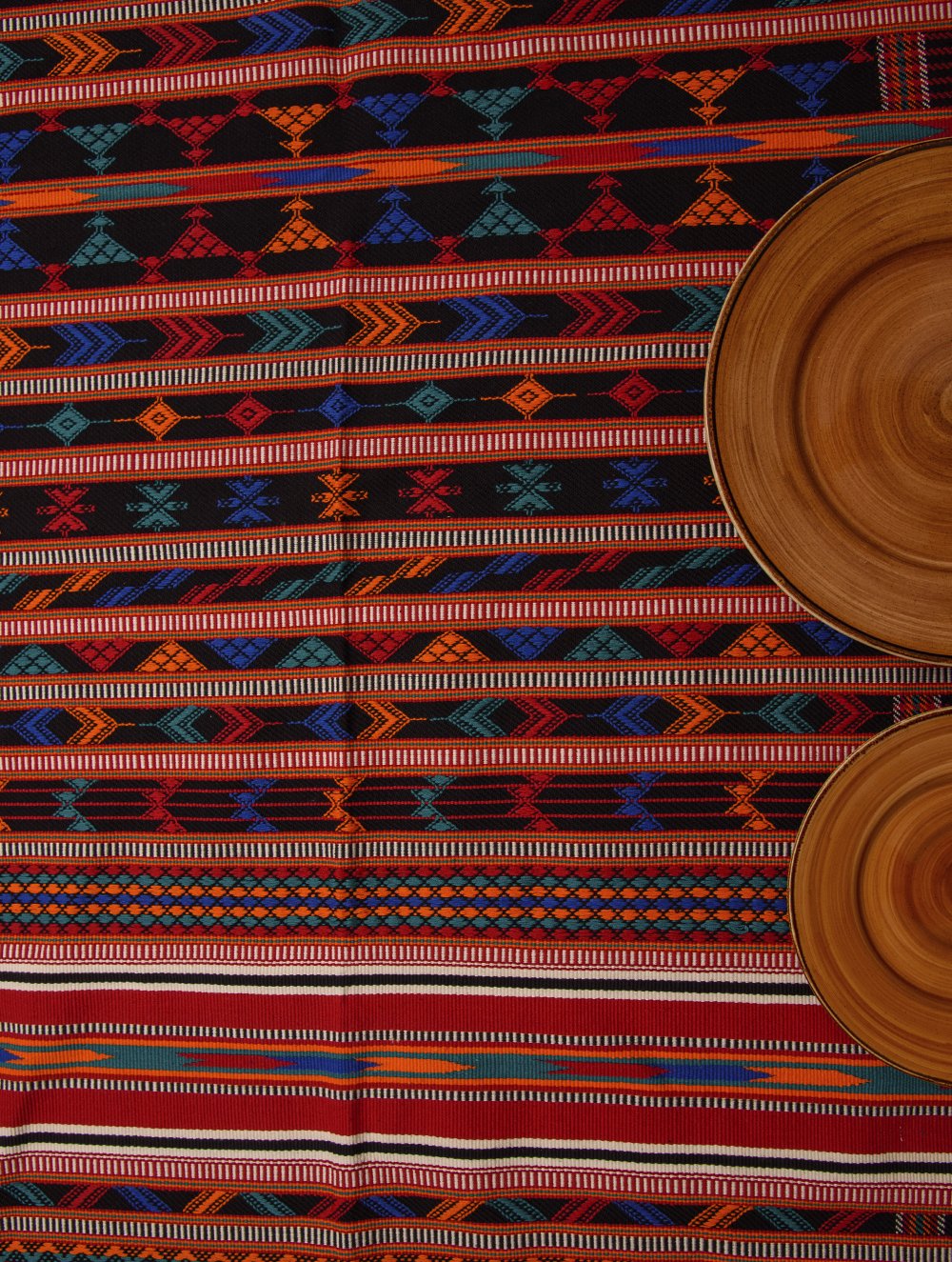 Kashida Pattu Woven Table Runner - Large