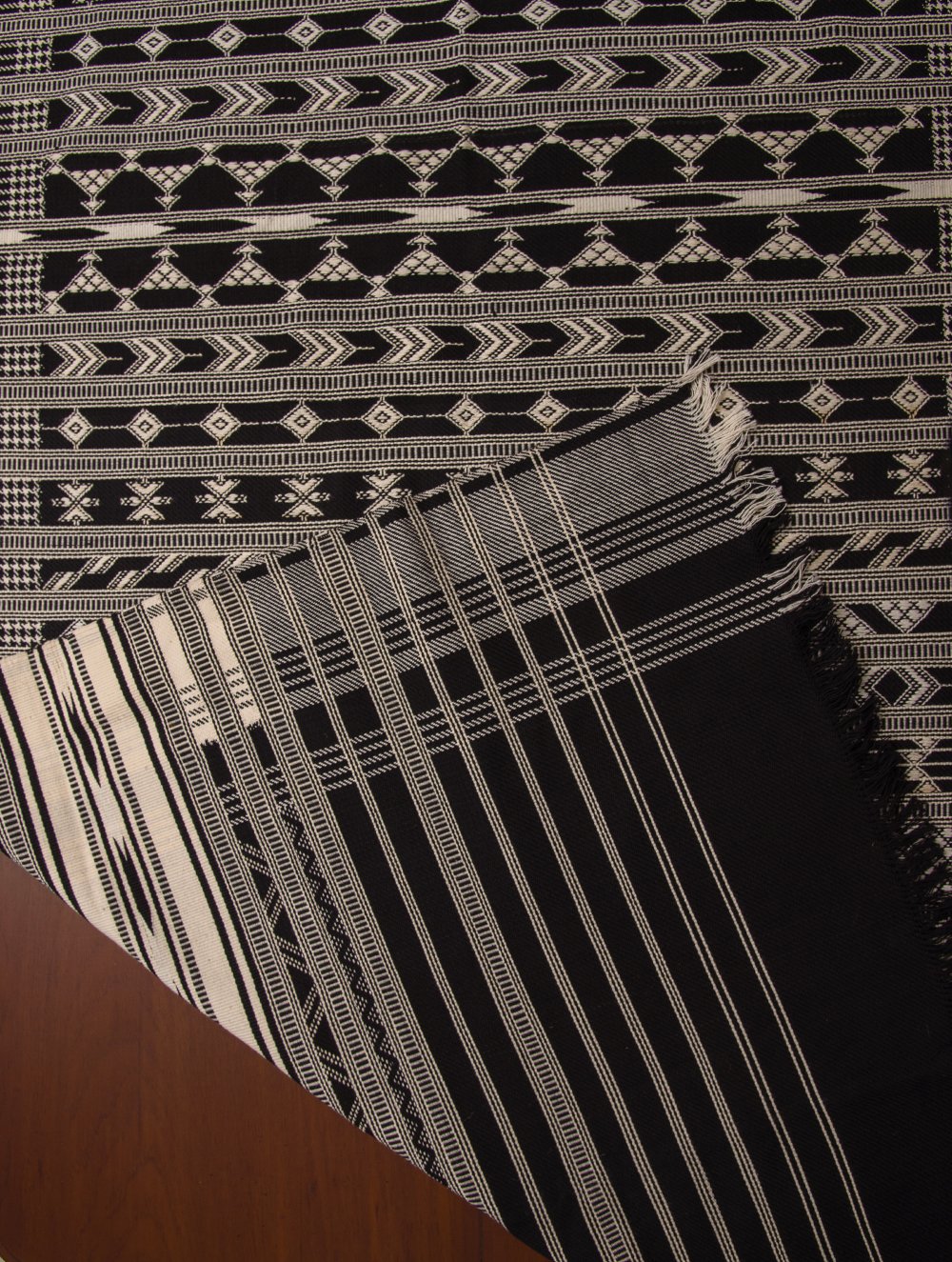 Kashida Pattu Woven Table Runner - Large