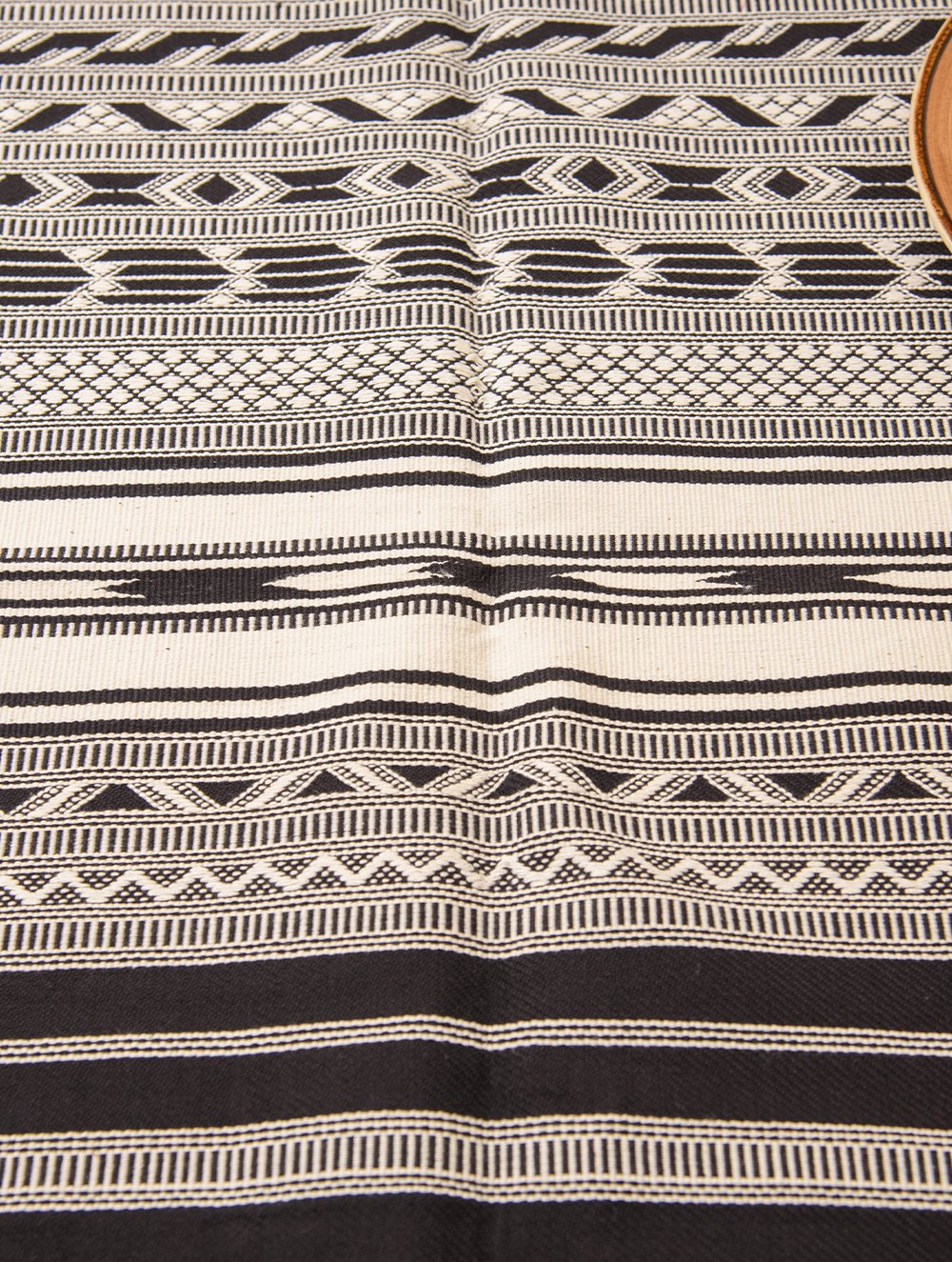 Kashida Pattu Woven Table Runner - Large