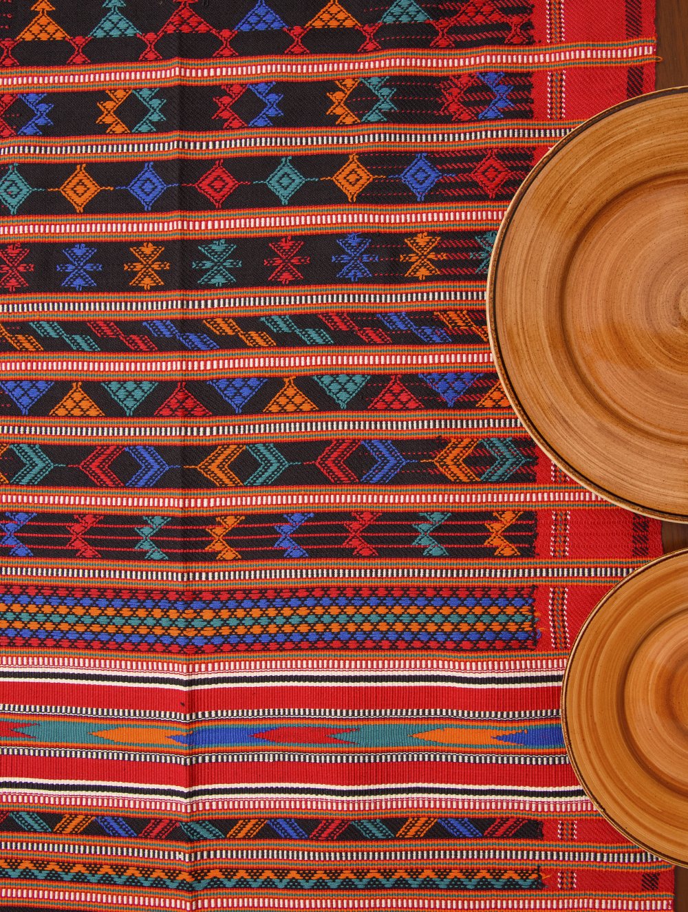 Kashida Pattu Woven Table Runner - Large