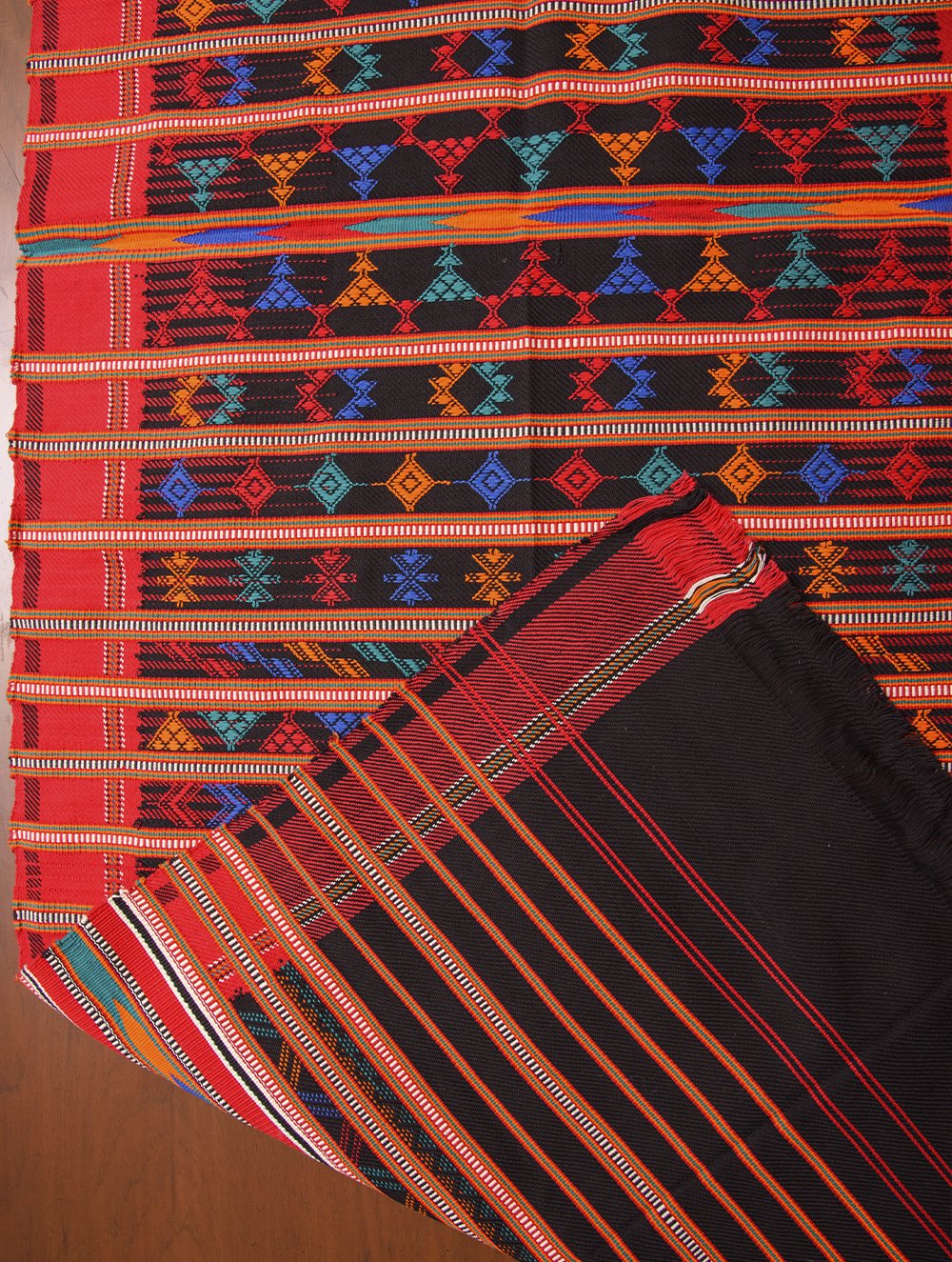 Kashida Pattu Woven Table Runner - Large