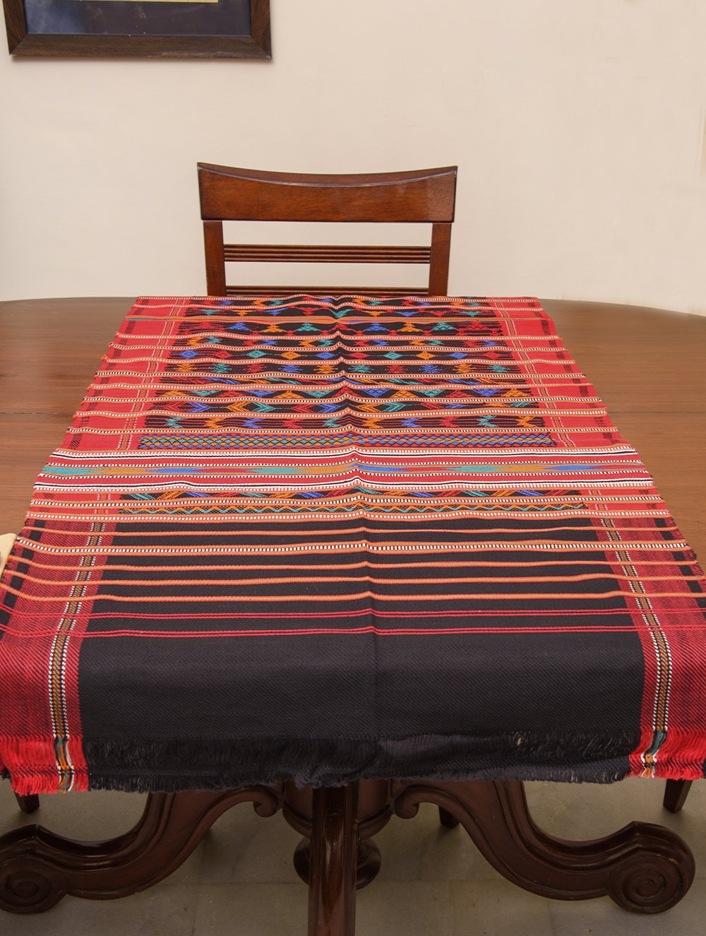 Kashida Pattu Woven Table Runner - Large