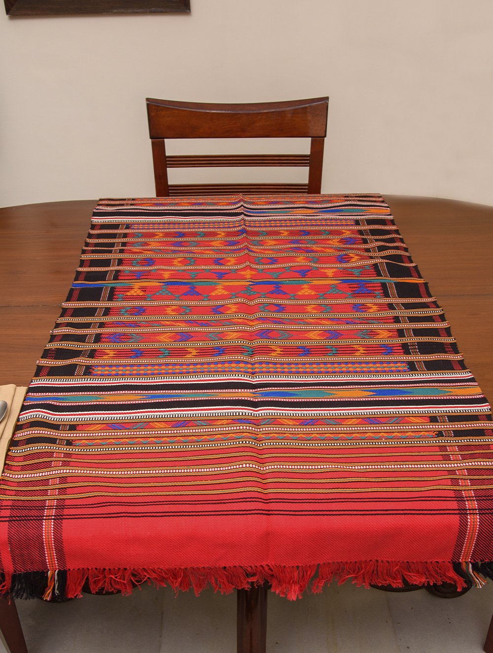 Kashida Pattu Woven Table Runner - Large