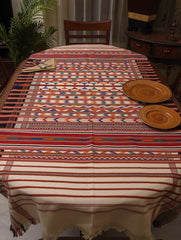 Kashida Pattu Woven Table Runner - Large