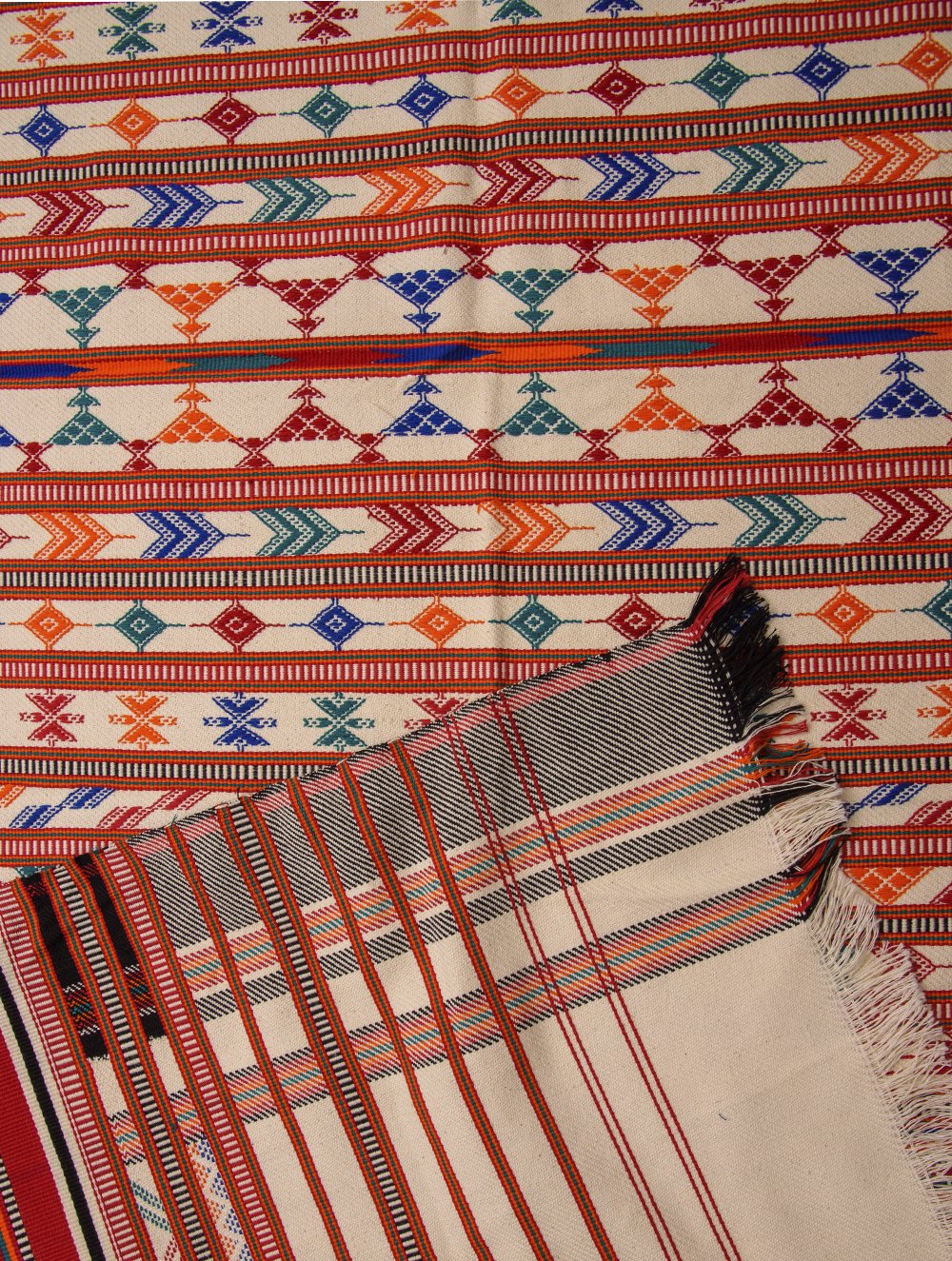 Kashida Pattu Woven Table Runner - Large
