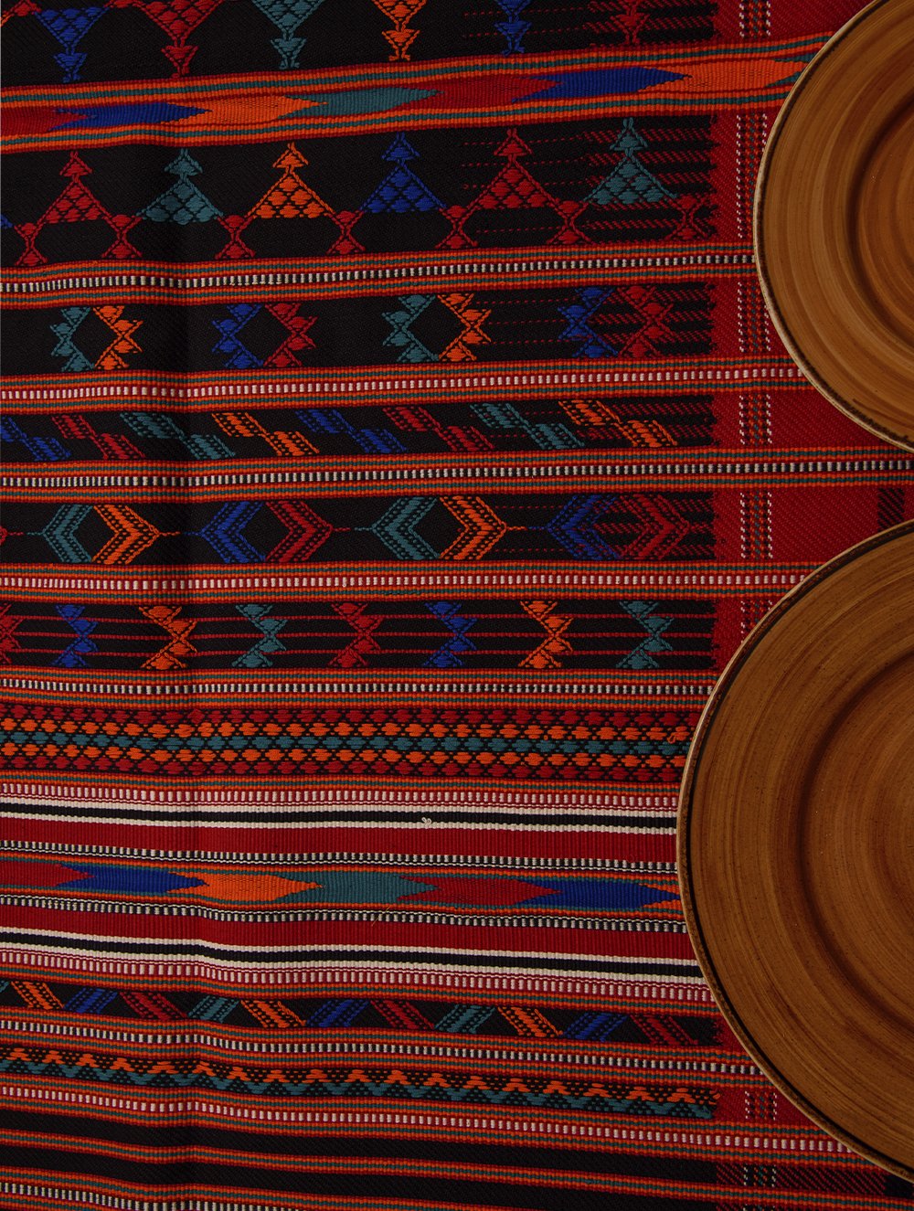 Kashida Pattu Woven Table Runner - Large