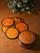 Load image into Gallery viewer, Kashmiri Art Coaster Set With Box