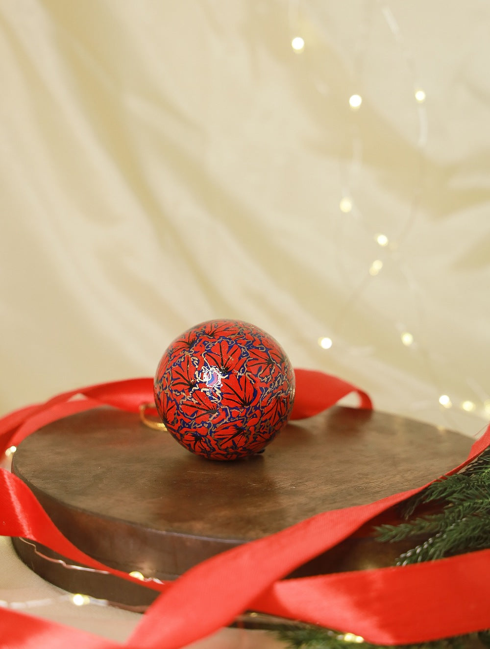 Kashmiri Art Xmas Decorations - Set of 3 Baubles