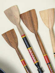 Kutch Lacquer Craft Wooden Spoons & Ladles (Set of 4)