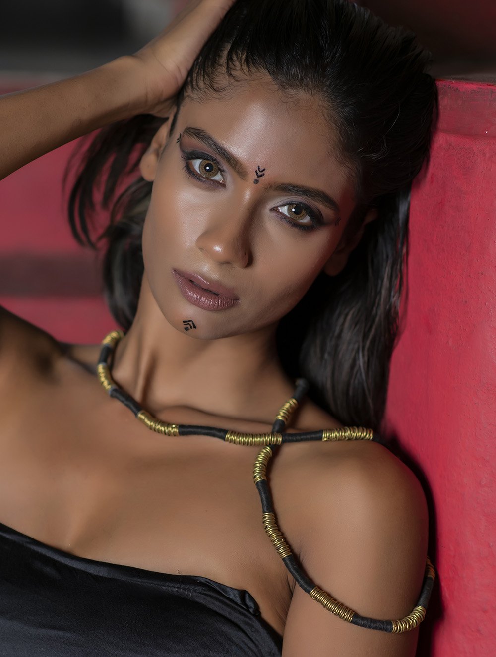 Lambani Tribal Neckpiece - Brass Rings