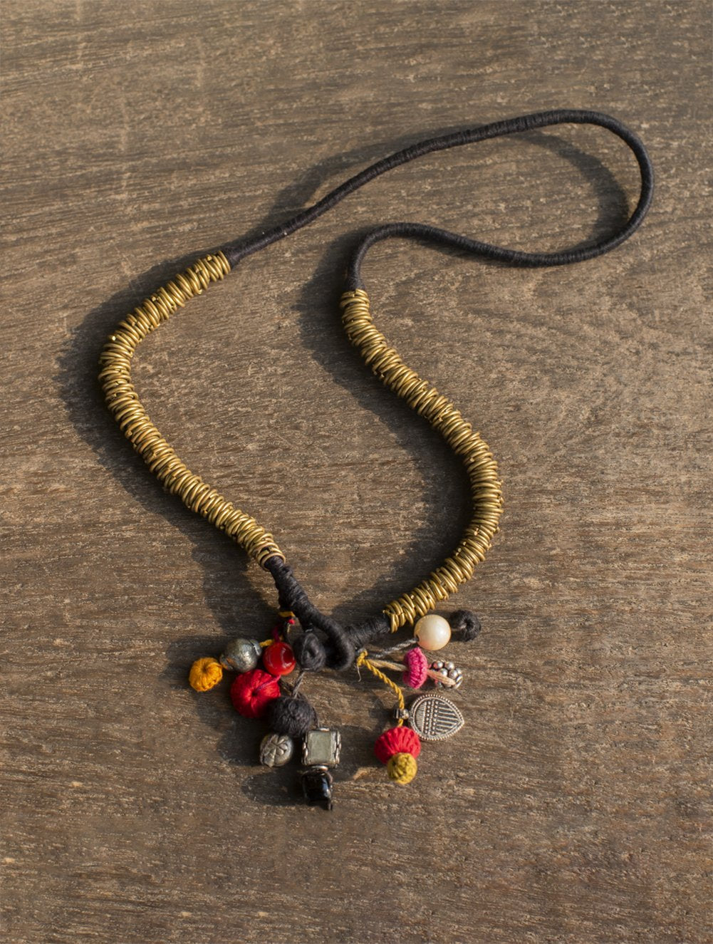 Lambani Tribal Neckpiece - Brass (Multicoloured)