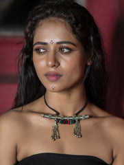 Lambani Tribal Neckpiece - Hasli Cresent Moon
