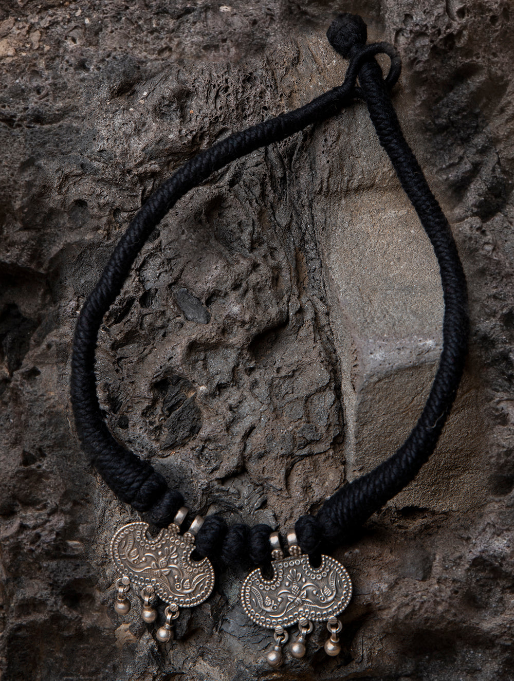 Lambani Tribal Neckpiece - Ornate Double Pendant