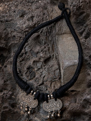 Lambani Tribal Neckpiece - Ornate Double Pendant