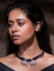 Lambani Tribal Neckpiece - Ornate Double Pendant