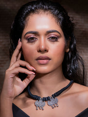 Lambani Tribal Neckpiece - Ornate Double Pendant