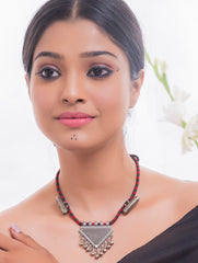 Lambani Tribal Neckpiece - Trikon Pendant