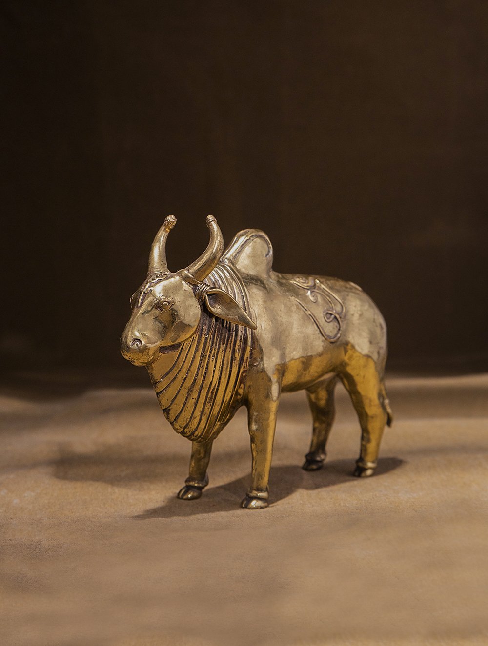 Large Dhokra Craft Curio - Nandi