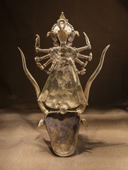 Large Dhokra Craft Wall Piece - Goddess Durga Mahishasur Mardini