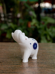 Marble Inlay Curio Elephant Small