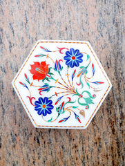 Marble Inlay Round Box