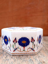 Marble Inlay Round Box