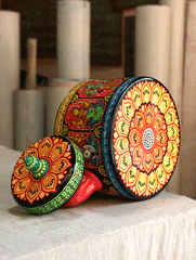 Pattachitra Art - Tin Teapot, Large - The India Craft House