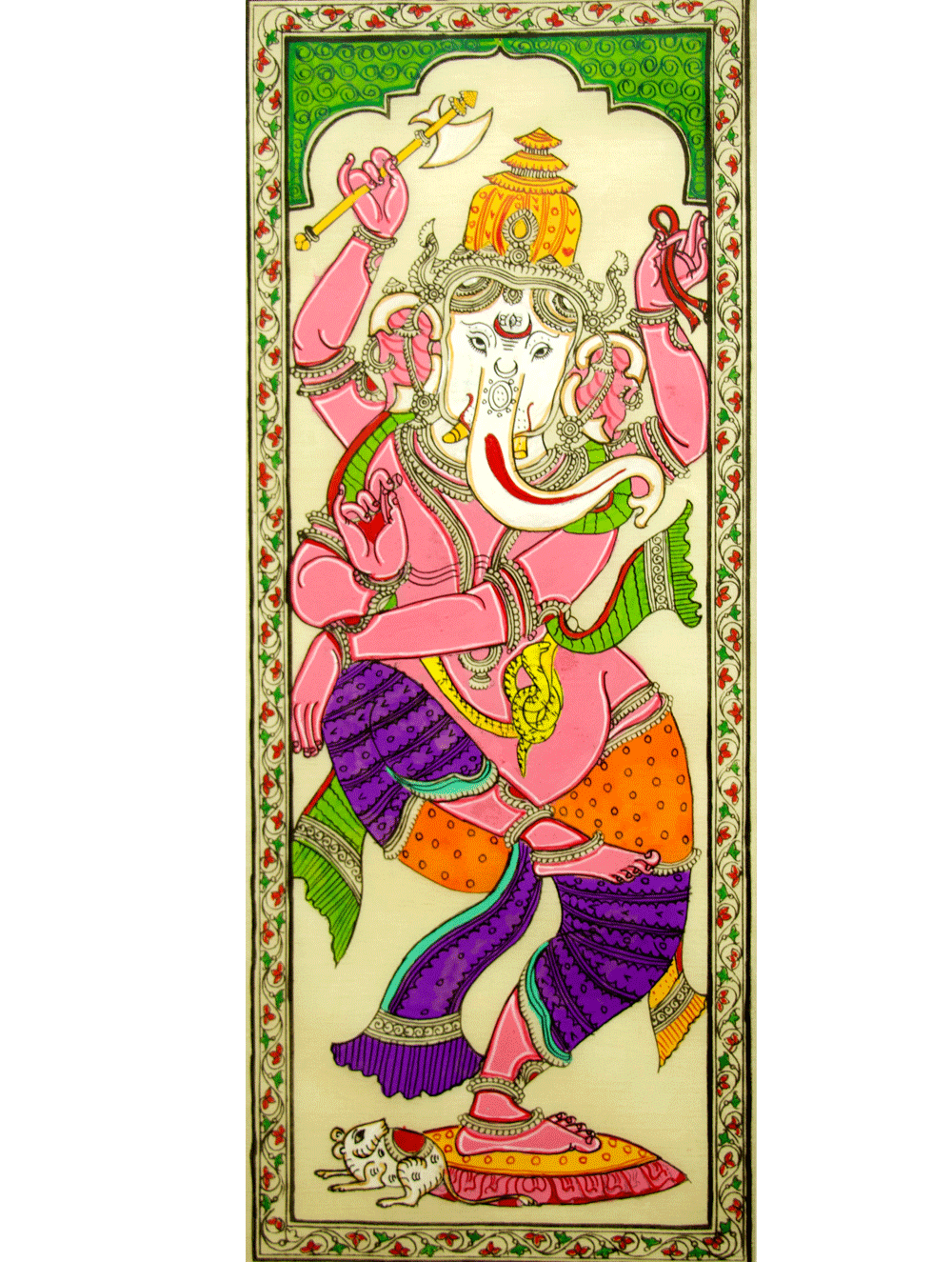 Pattachitra Art - Tussore Silk Painting - The India Craft House