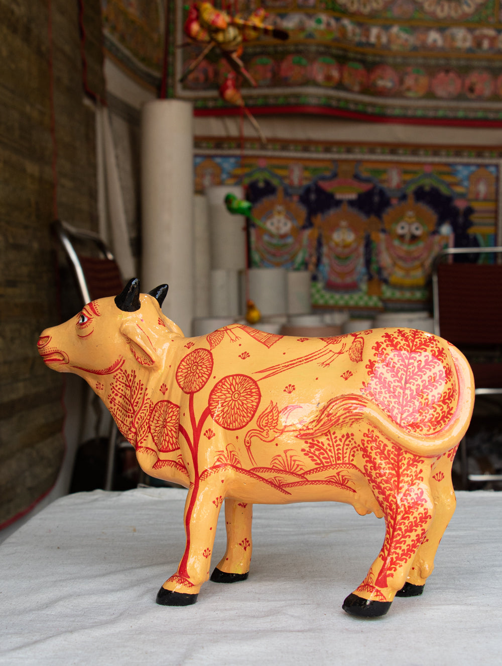 Pattachitra Art Curio - Cow - The India Craft House