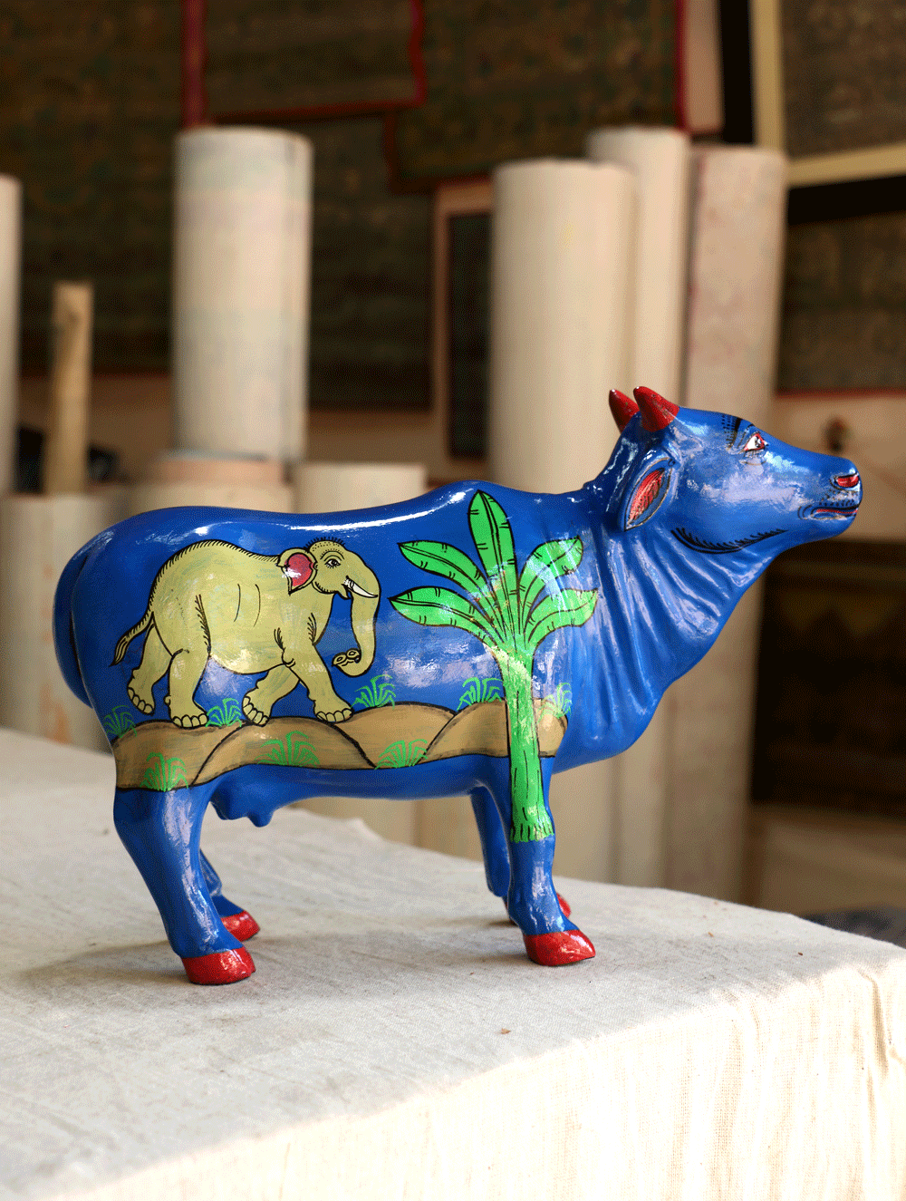 Pattachitra Art Curio - Cow - The India Craft House