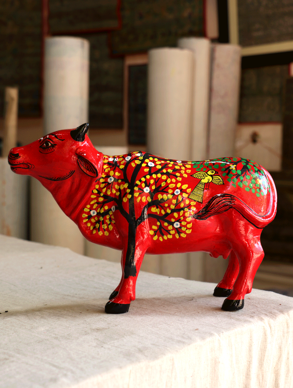Pattachitra Art Curio - Cow - The India Craft House