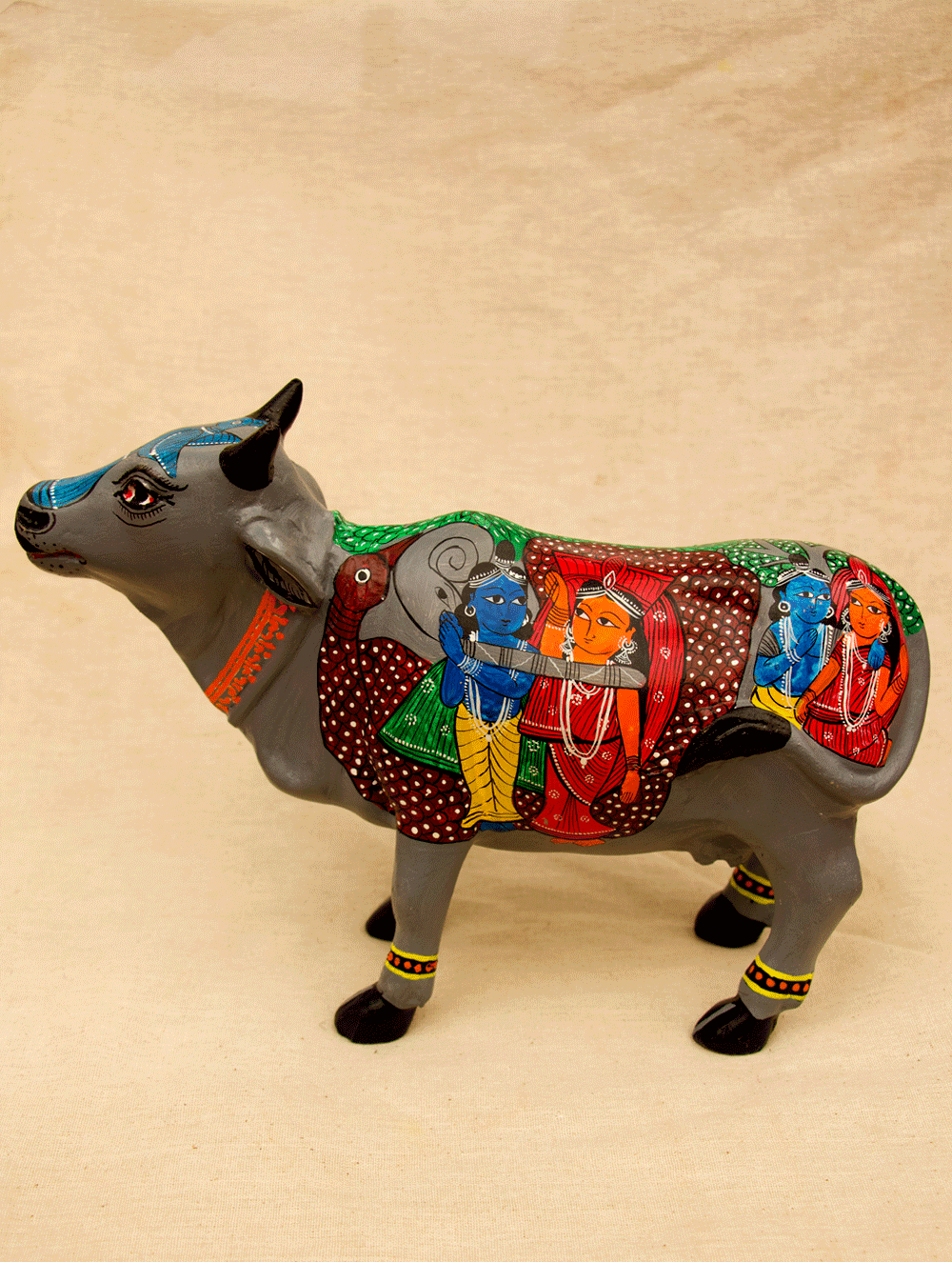 Pattachitra Art Curio - Cow - The India Craft House
